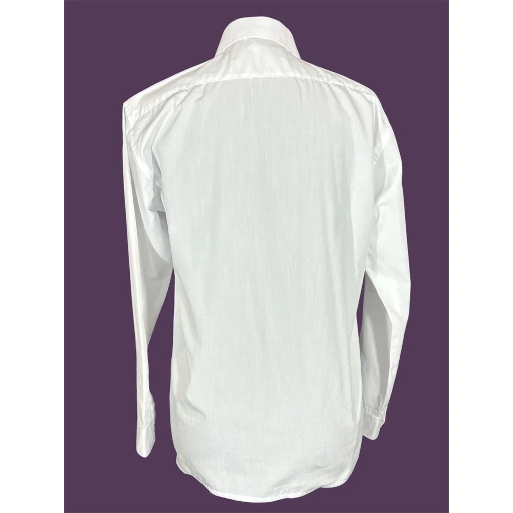 BJK Collection White Long Sleeve Button‎ Down Dress Shirt Size 12 Boys Mens XS